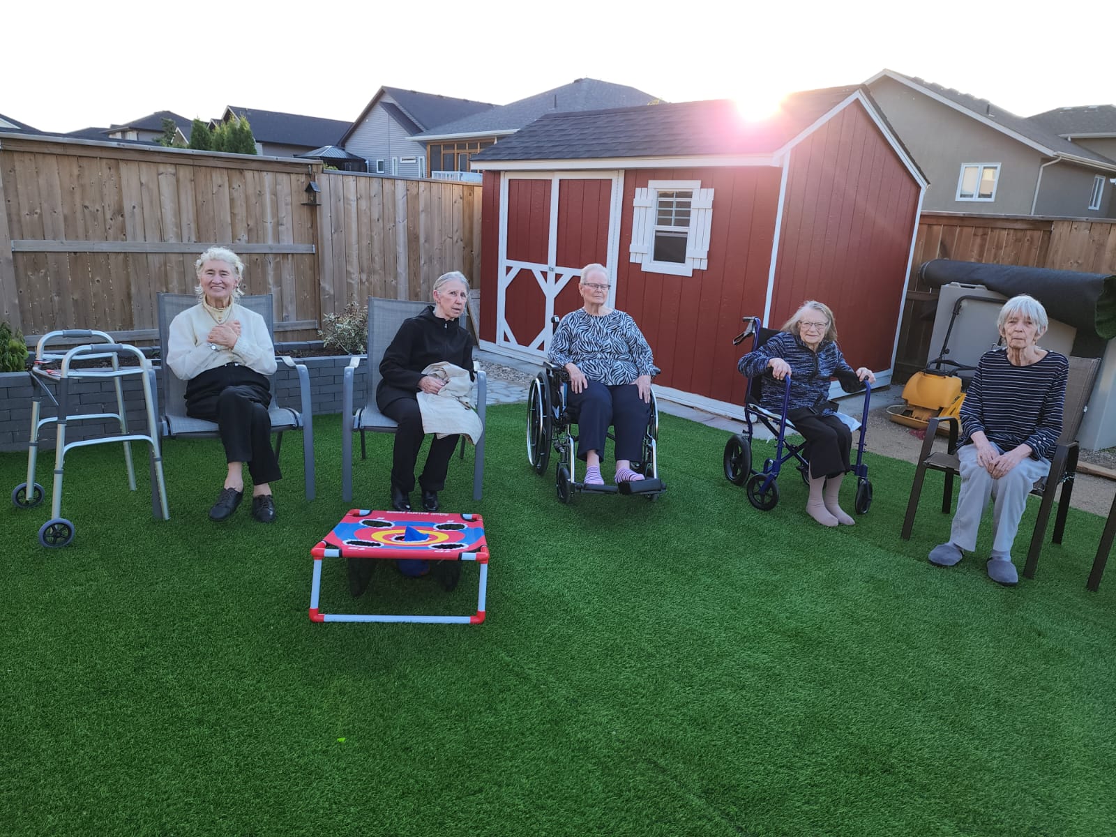 family on the porch at Kloppenburg