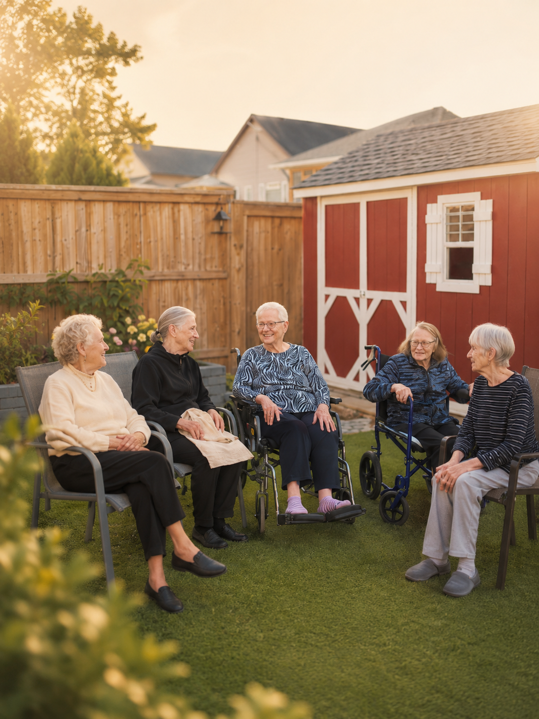 family on the porch at Kloppenburg